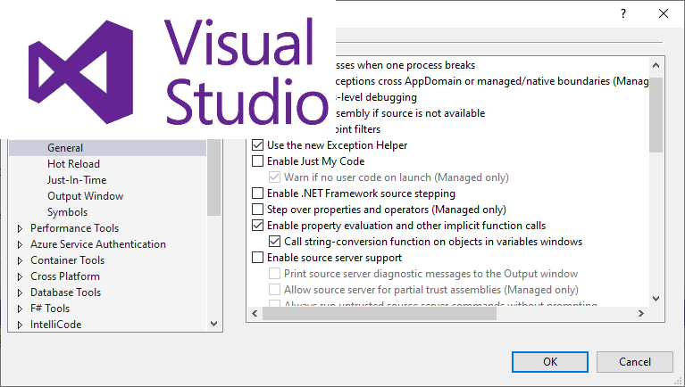 Debug user code with Just My Code - Visual Studio (Windows)